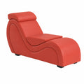 Fauteuil, en cuir, coloris rouge, pour le salon ou la chambre