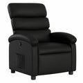 Fauteuil relax, inclinable, réglable, en similicuir, coloris noir, pour le salon