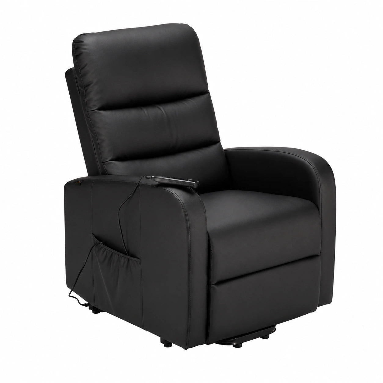Fauteuil relax, en similicuir, inclinable, coloris noir, pour le salon