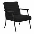 Fauteuil, en tissu, coloris noir, 59 x 75 x 78 cm, pour le salon ou la chambre