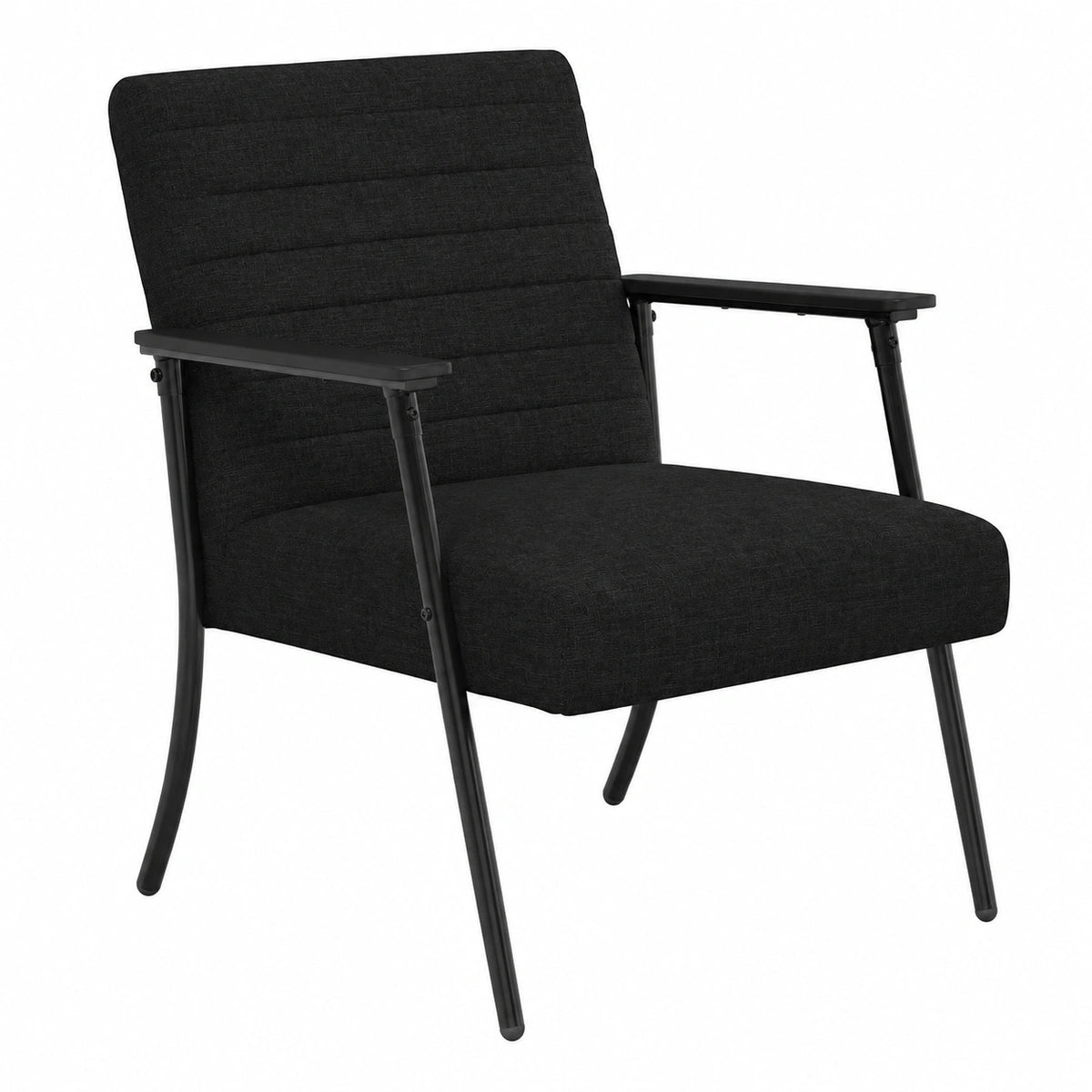 Fauteuil, en tissu, coloris noir, 59 x 75 x 78 cm, pour le salon ou la chambre