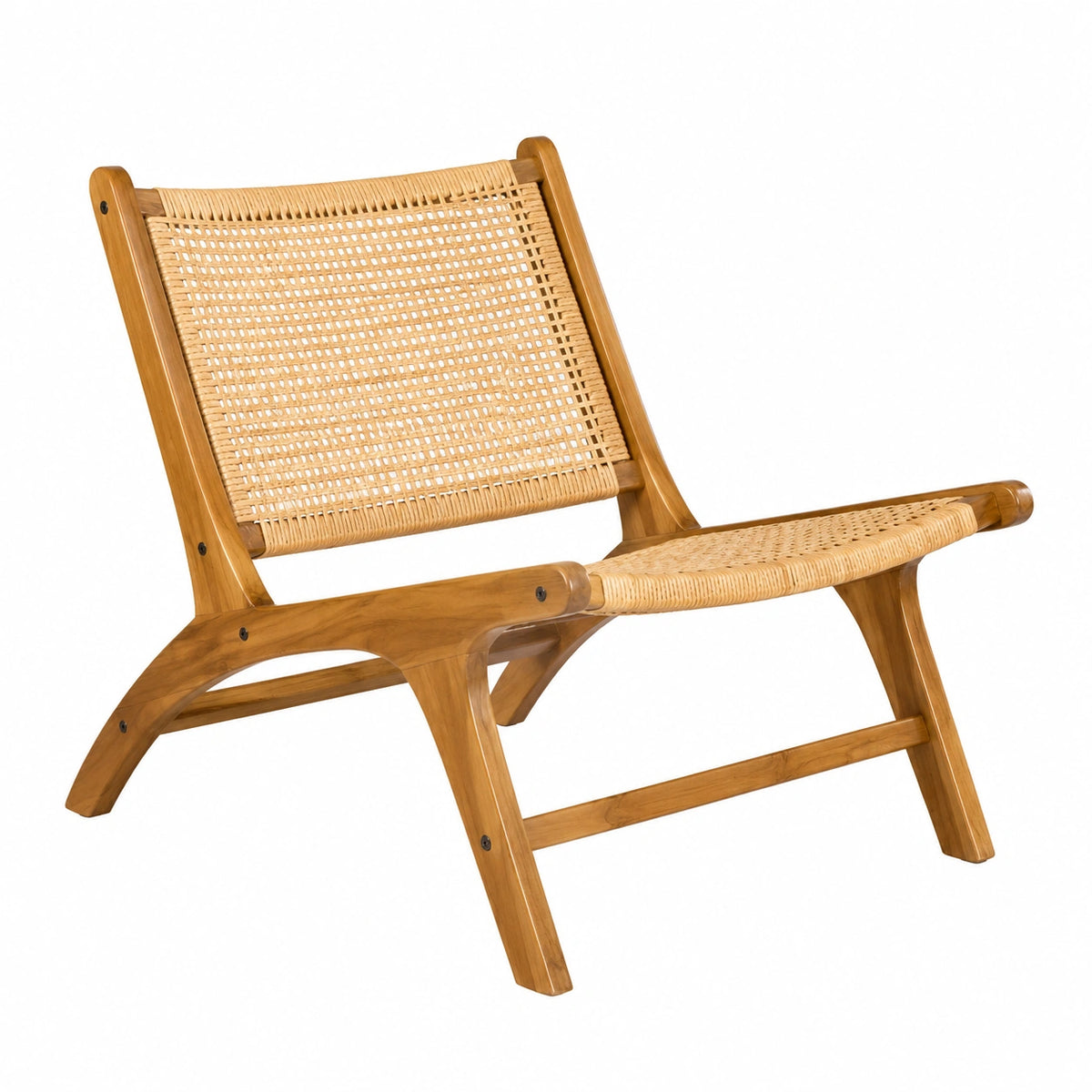 Fauteuil, en résine tressée, coloris naturel, pour le salon ou la chambre