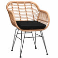 Salon de jardin, avec coussin, en acier et résine tressée, pour la terrasse ou le jardin