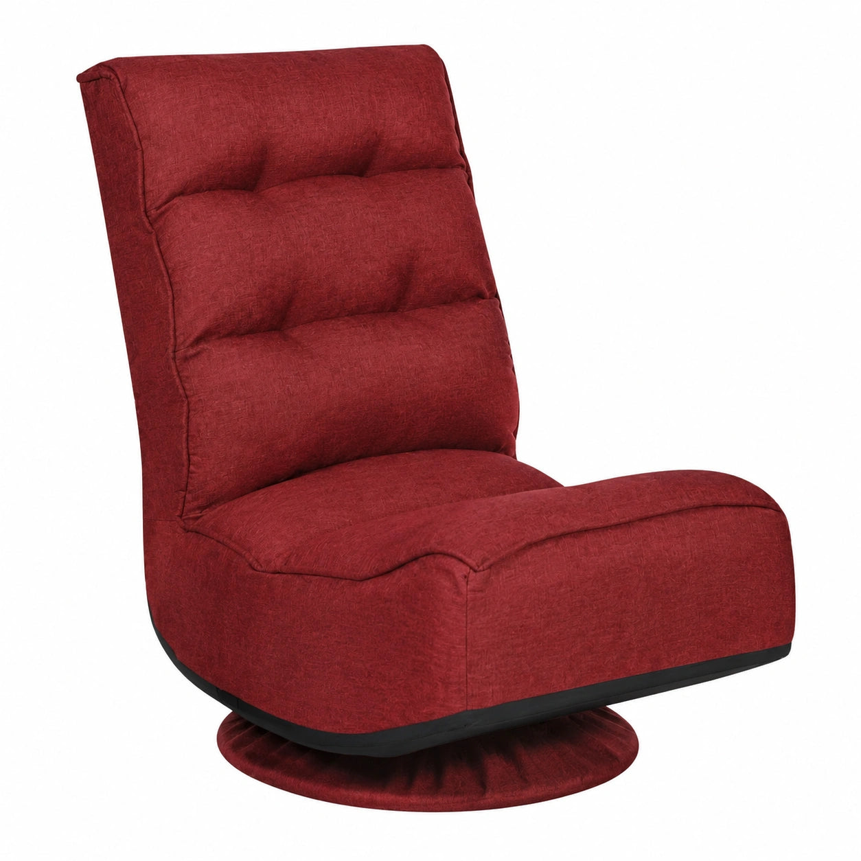 Fauteuil relax, convertible, pliable, pivotant, coloris rouge, pour le salon