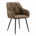 Chaise, en similicuir, coloris marron, pour la salle à manger ou la cuisine