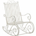 Fauteuil relax, à bascule, coloris blanc, pour le salon