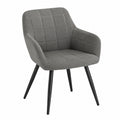 Chaise, en velours, coloris gris, pour la salle à manger ou la cuisine