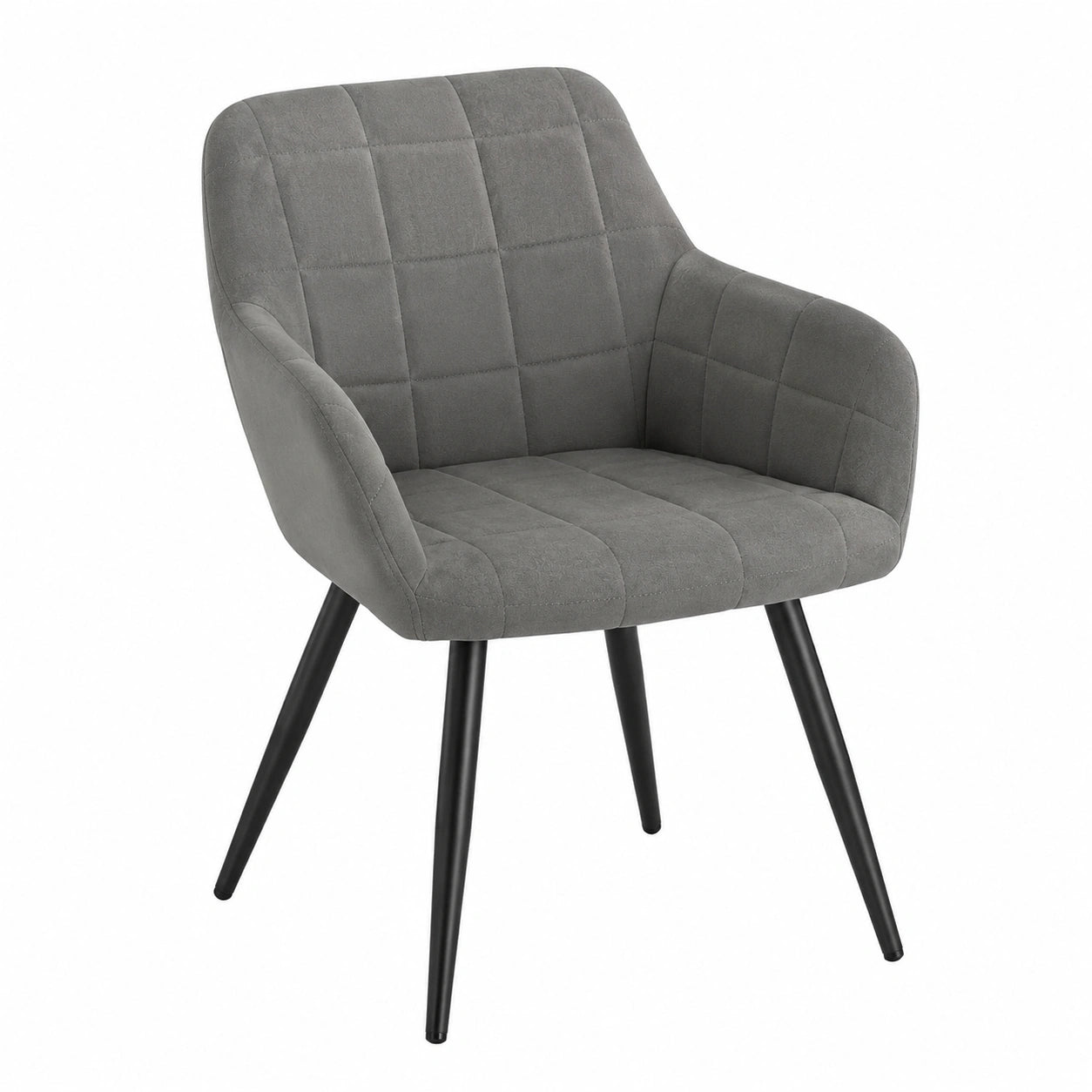 Chaise, en velours, coloris gris, pour la salle à manger ou la cuisine