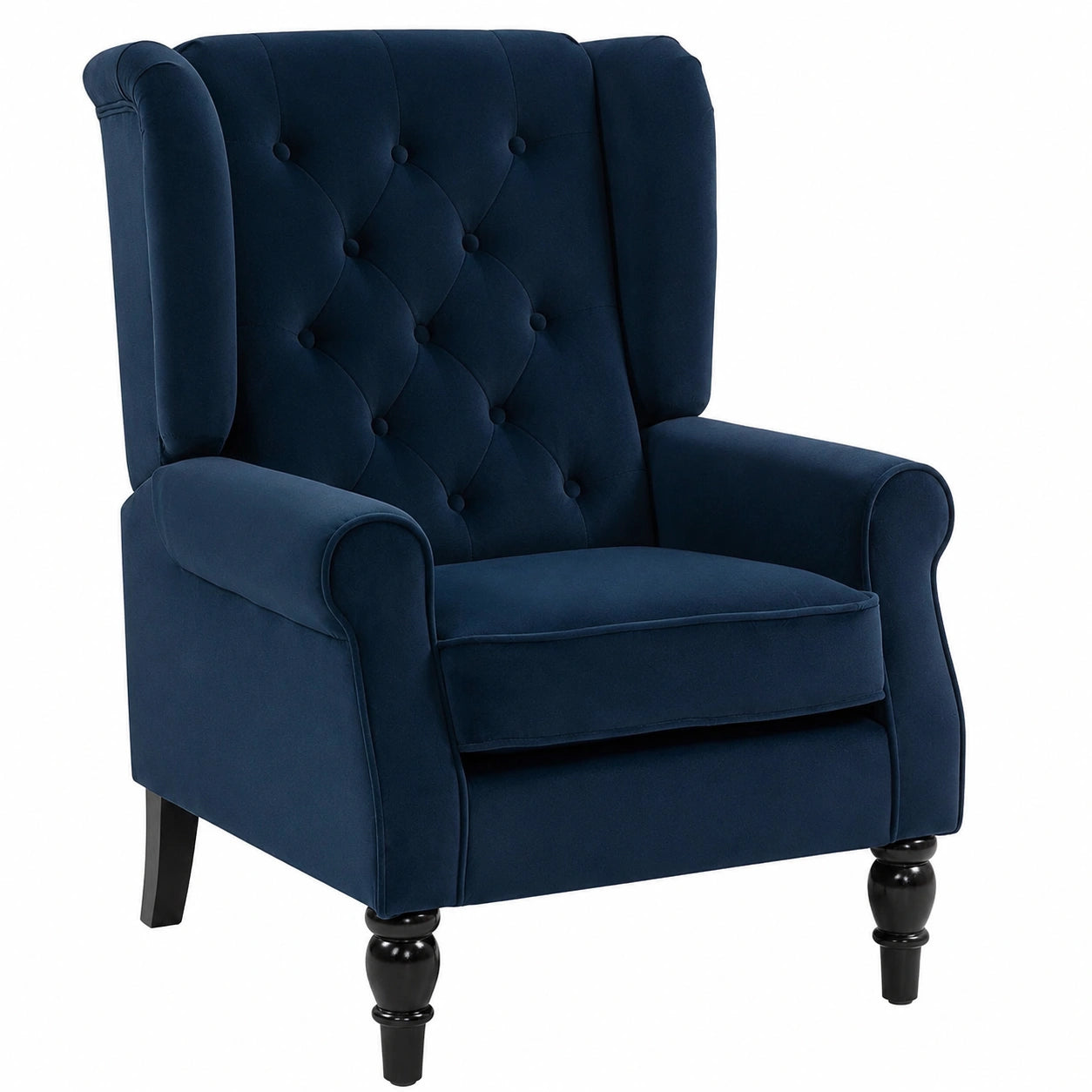Fauteuil, coloris bleu, 74 x 86 x 102 cm, pour le salon ou la chambre