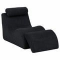Canapé convertible, en velours côtelé et tissu, avec coussin, coloris noir, 1 place, pour le salon ou la chambre d’amis