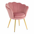 Fauteuil relax, rembourré, en velours, 69 x 71 x 84 cm, coloris rose, pour le salon