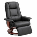 Fauteuil relax, inclinable, pivotant, coloris noir, pour le salon