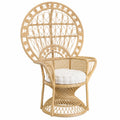 Fauteuil, en résine tressée, coloris beige et naturel, 74 x 105 x 150 cm, pour le salon ou la chambre