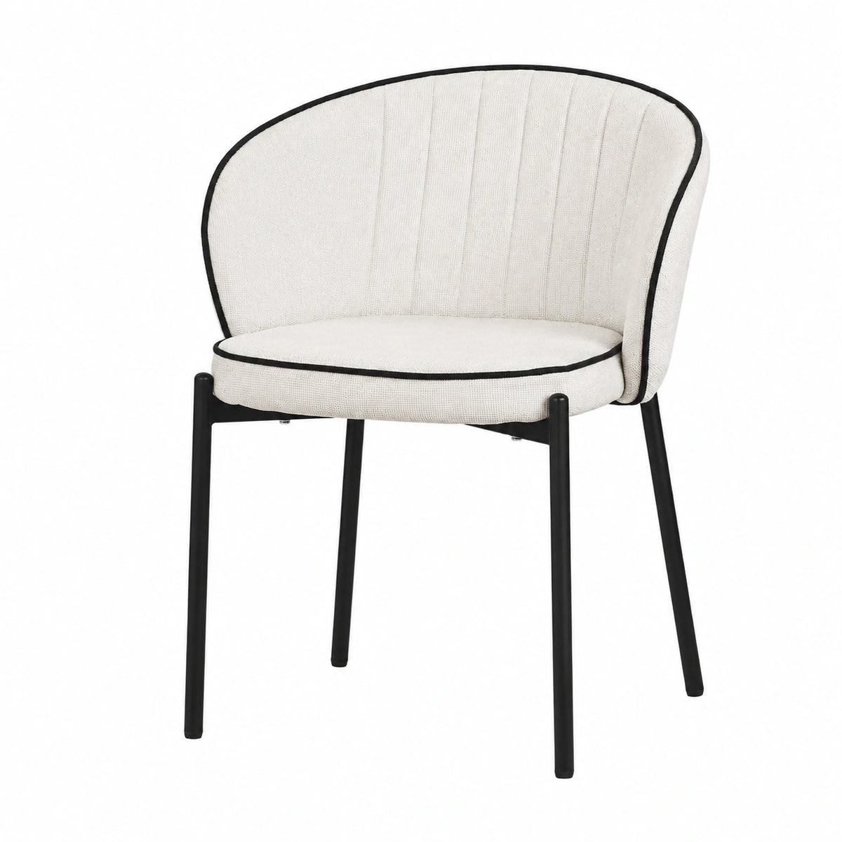 Fauteuil, rembourré, en métal et tissu, coloris beige, pour le salon ou la chambre