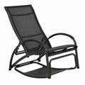 Chaise longue, réglable, en acier inoxydable et aluminium, coloris gris et graphite, pour la terrasse ou le jardin