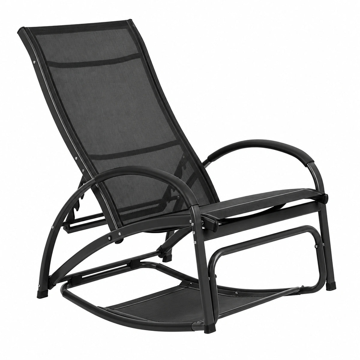 Chaise longue, réglable, en acier inoxydable et aluminium, coloris gris et graphite, pour la terrasse ou le jardin